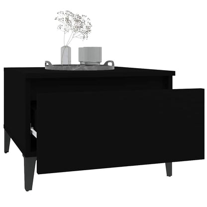 vidaXL Side Tables 2 pcs Black 50x46x35 cm Engineered Wood