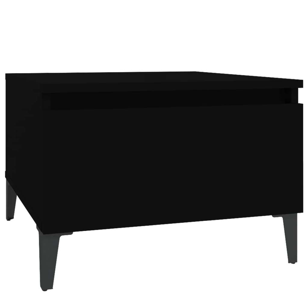 vidaXL Side Tables 2 pcs Black 50x46x35 cm Engineered Wood