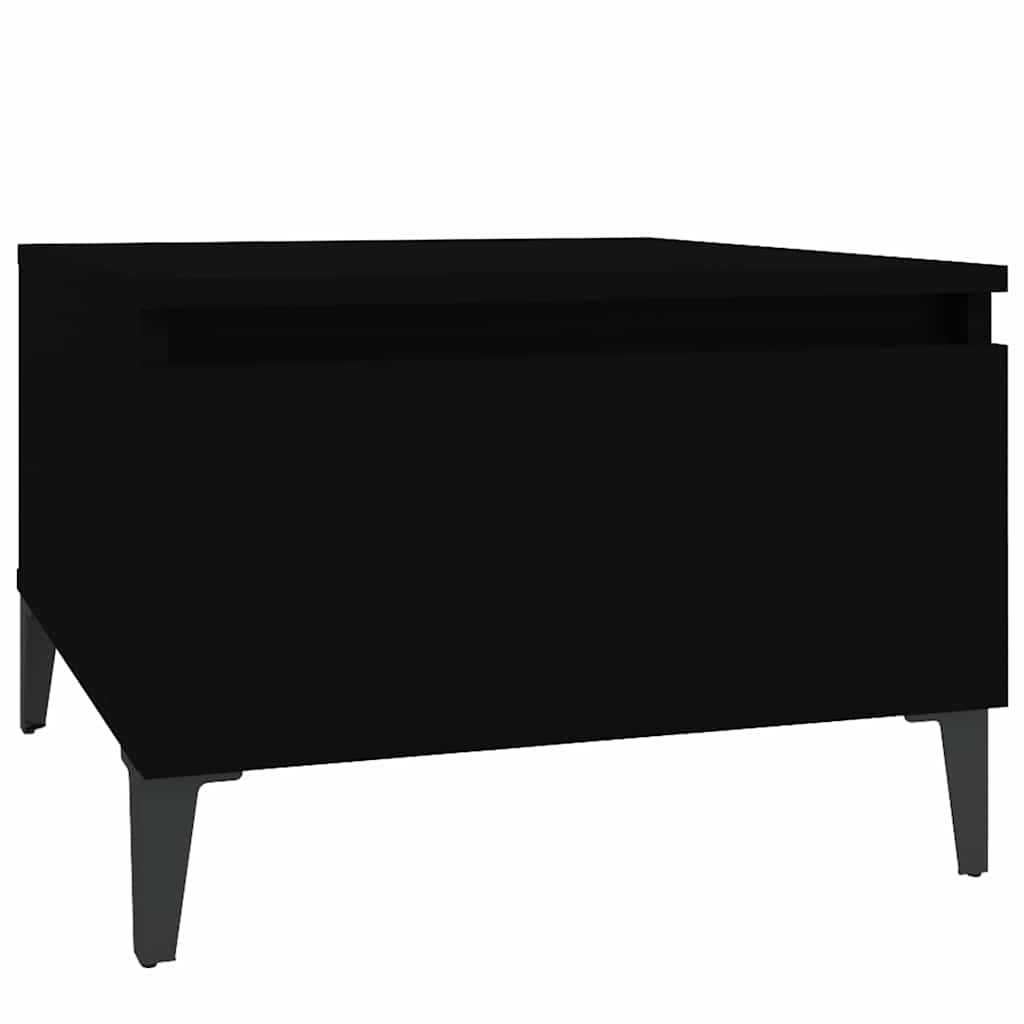 vidaXL Side Tables 2 pcs Black 50x46x35 cm Engineered Wood