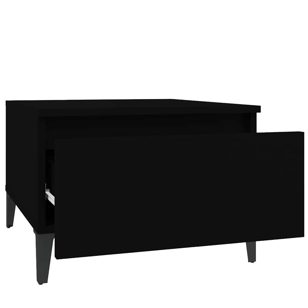 vidaXL Side Tables 2 pcs Black 50x46x35 cm Engineered Wood