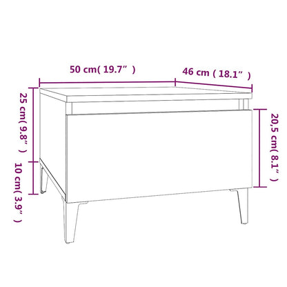 vidaXL Side Tables 2 pcs Black 50x46x35 cm Engineered Wood