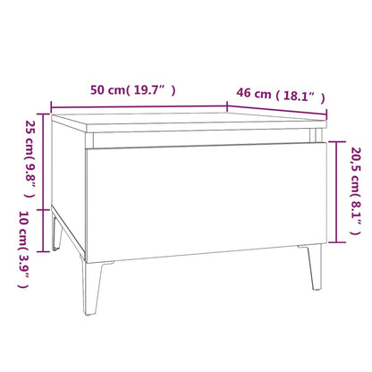 vidaXL Side Tables 2 pcs High Gloss White 50x46x35 cm Engineered Wood