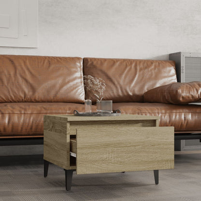 vidaXL Side Table Sonoma Oak 50x46x35 cm Engineered Wood