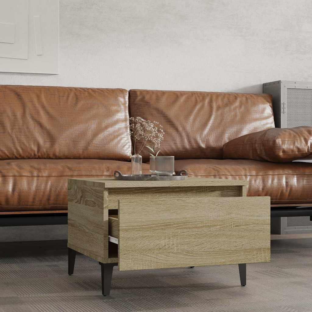 vidaXL Side Table Sonoma Oak 50x46x35 cm Engineered Wood