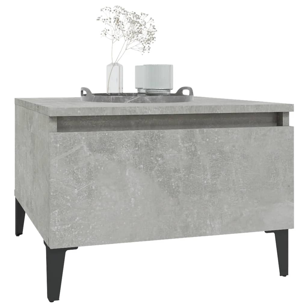vidaXL Side Tables 2 pcs Concrete Grey 50x46x35 cm Engineered Wood