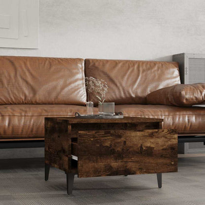 vidaXL Side Tables 2 pcs Smoked Oak 50x46x35 cm Engineered Wood