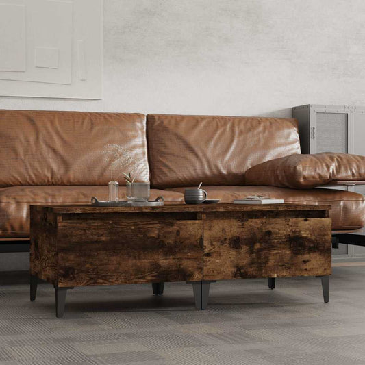 vidaXL Side Tables 2 pcs Smoked Oak 50x46x35 cm Engineered Wood
