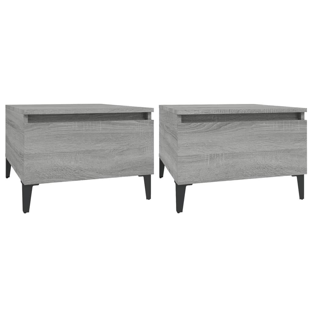 vidaXL Side Tables 2 pcs Grey Sonoma 50x46x35 cm Engineered Wood