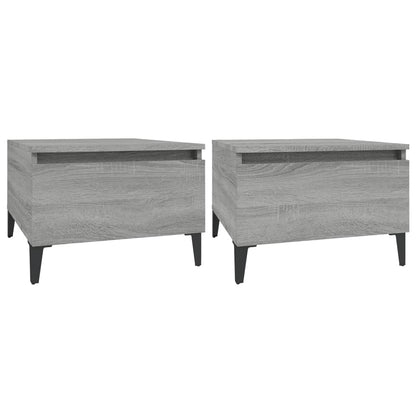 vidaXL Side Tables 2 pcs Grey Sonoma 50x46x35 cm Engineered Wood