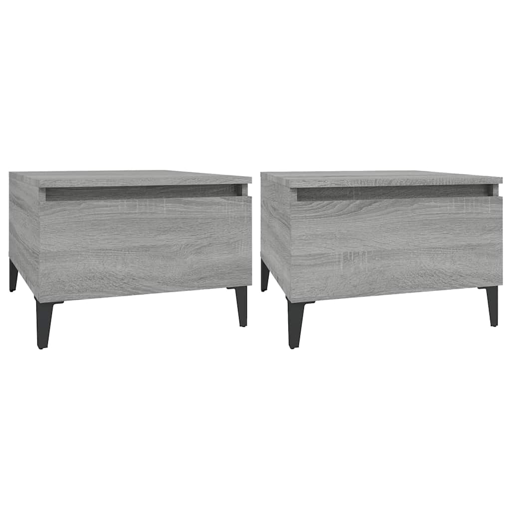 vidaXL Side Tables 2 pcs Grey Sonoma 50x46x35 cm Engineered Wood