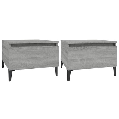 vidaXL Side Tables 2 pcs Grey Sonoma 50x46x35 cm Engineered Wood