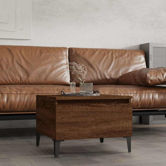 vidaXL Side Table Brown Oak 50x46x35 cm Engineered Wood