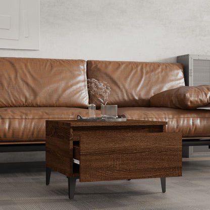 vidaXL Side Tables 2 pcs Brown Oak 50x46x35 cm Engineered Wood