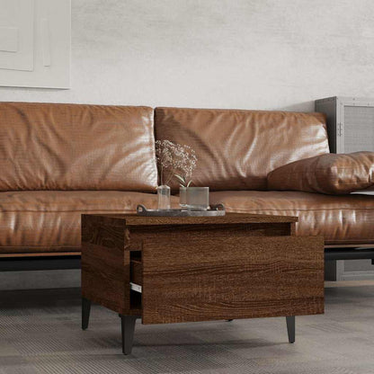 vidaXL Side Tables 2 pcs Brown Oak 50x46x35 cm Engineered Wood