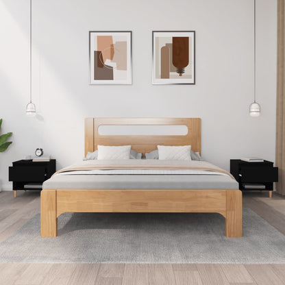 vidaXL Bedside Tables 2 pcs Black 50x46x50 Engineered Wood