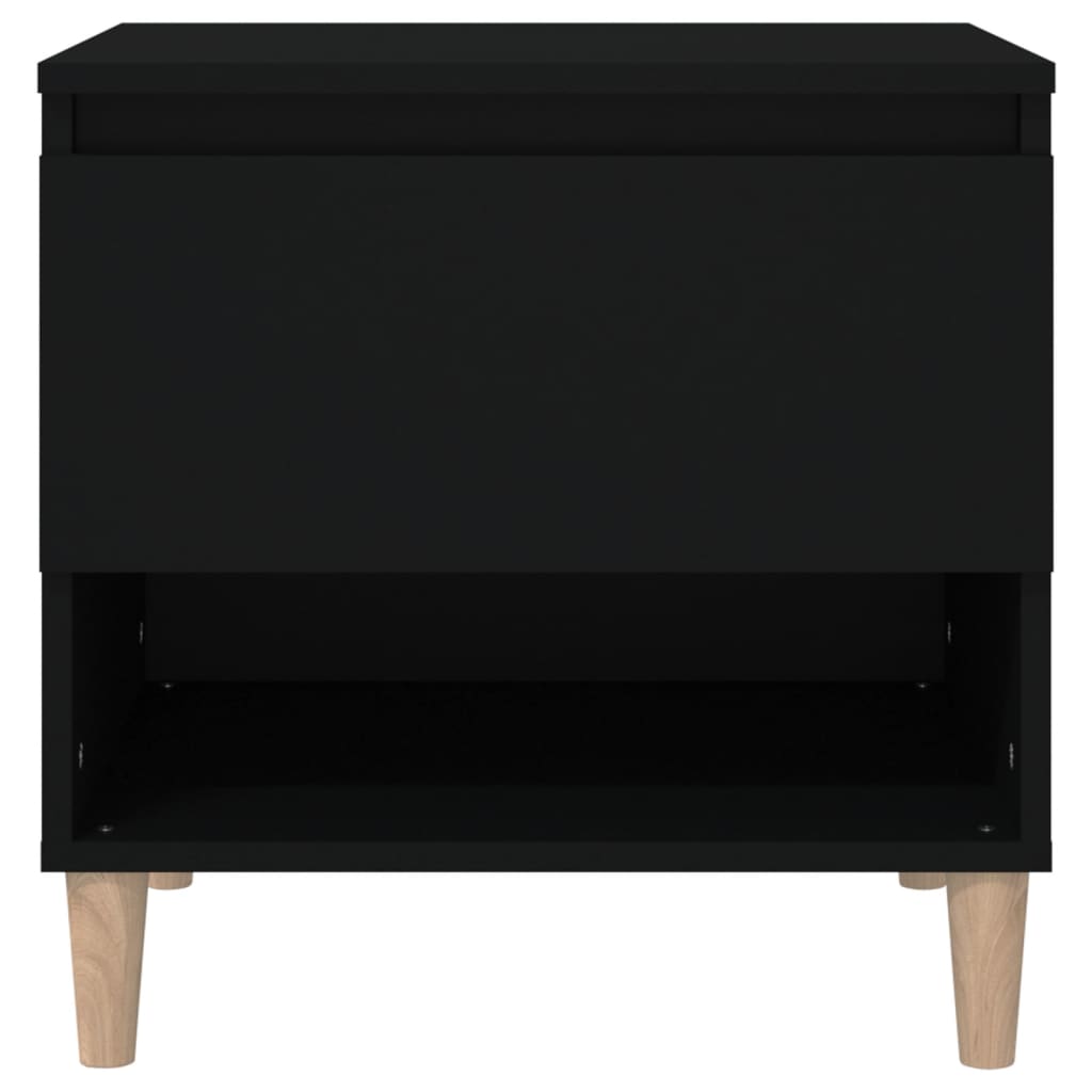 vidaXL Bedside Tables 2 pcs Black 50x46x50 Engineered Wood