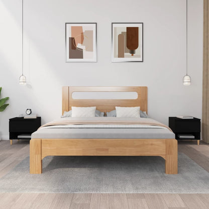 vidaXL Bedside Tables 2 pcs Black 50x46x50 Engineered Wood