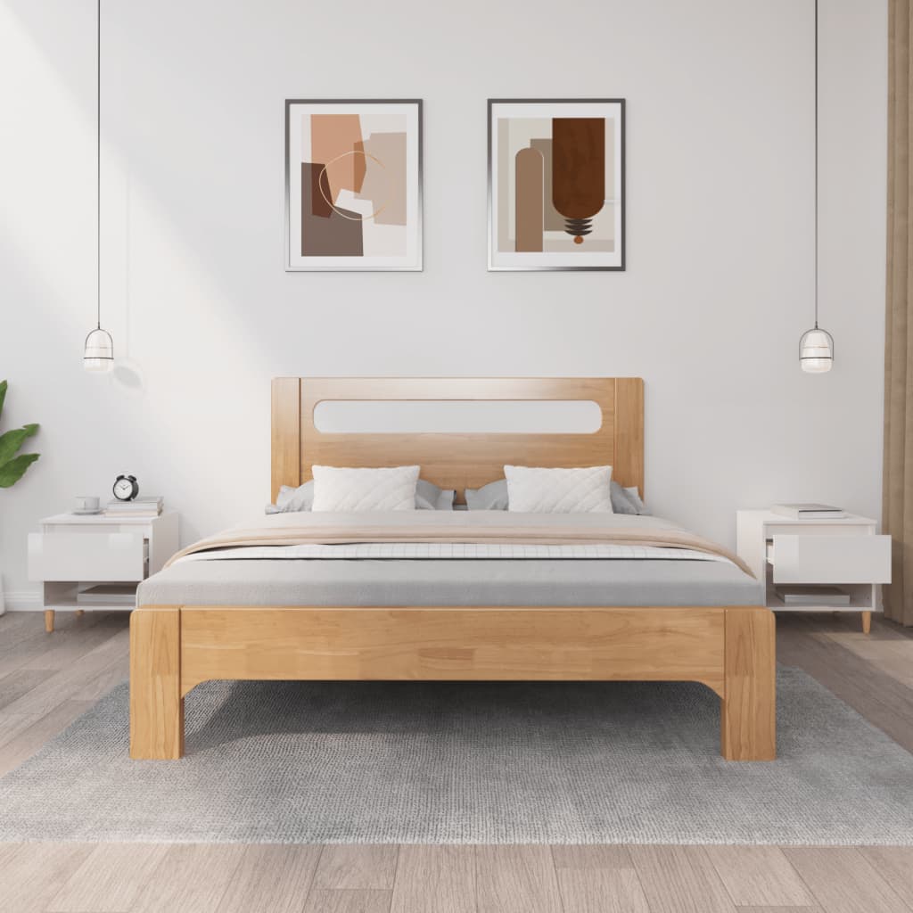 vidaXL Bedside Tables 2 pcs High Gloss White 50x46x50 Engineered Wood