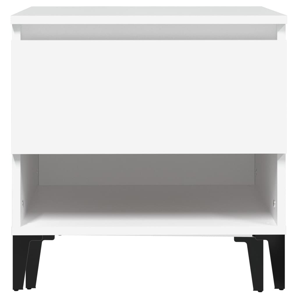 vidaXL Side Table White 50x46x50 cm Engineered Wood