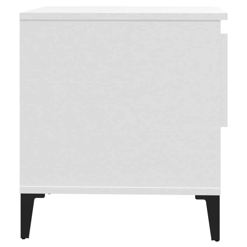 vidaXL Side Table White 50x46x50 cm Engineered Wood