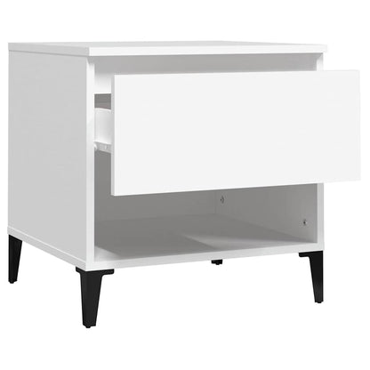 vidaXL Side Tables 2 pcs White 50x46x50 cm Engineered Wood