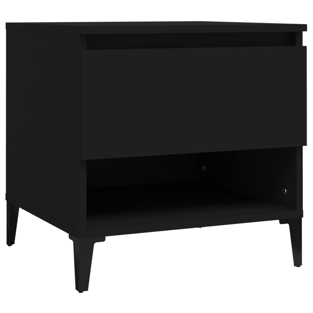 vidaXL Side Table Black 50x46x50 cm Engineered Wood