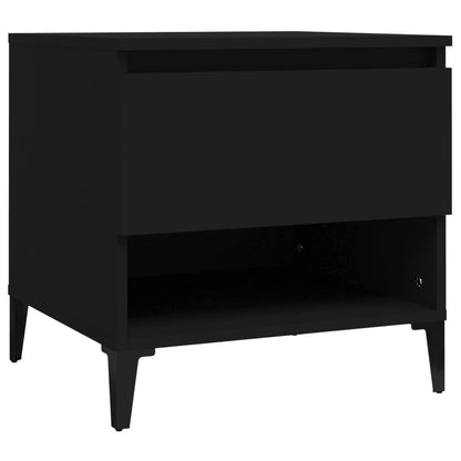 vidaXL Side Table Black 50x46x50 cm Engineered Wood