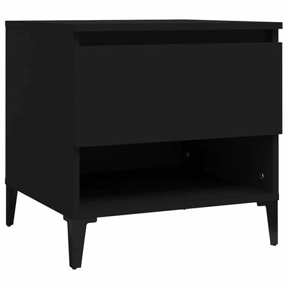 vidaXL Side Table Black 50x46x50 cm Engineered Wood