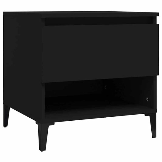 vidaXL Side Table Black 50x46x50 cm Engineered Wood