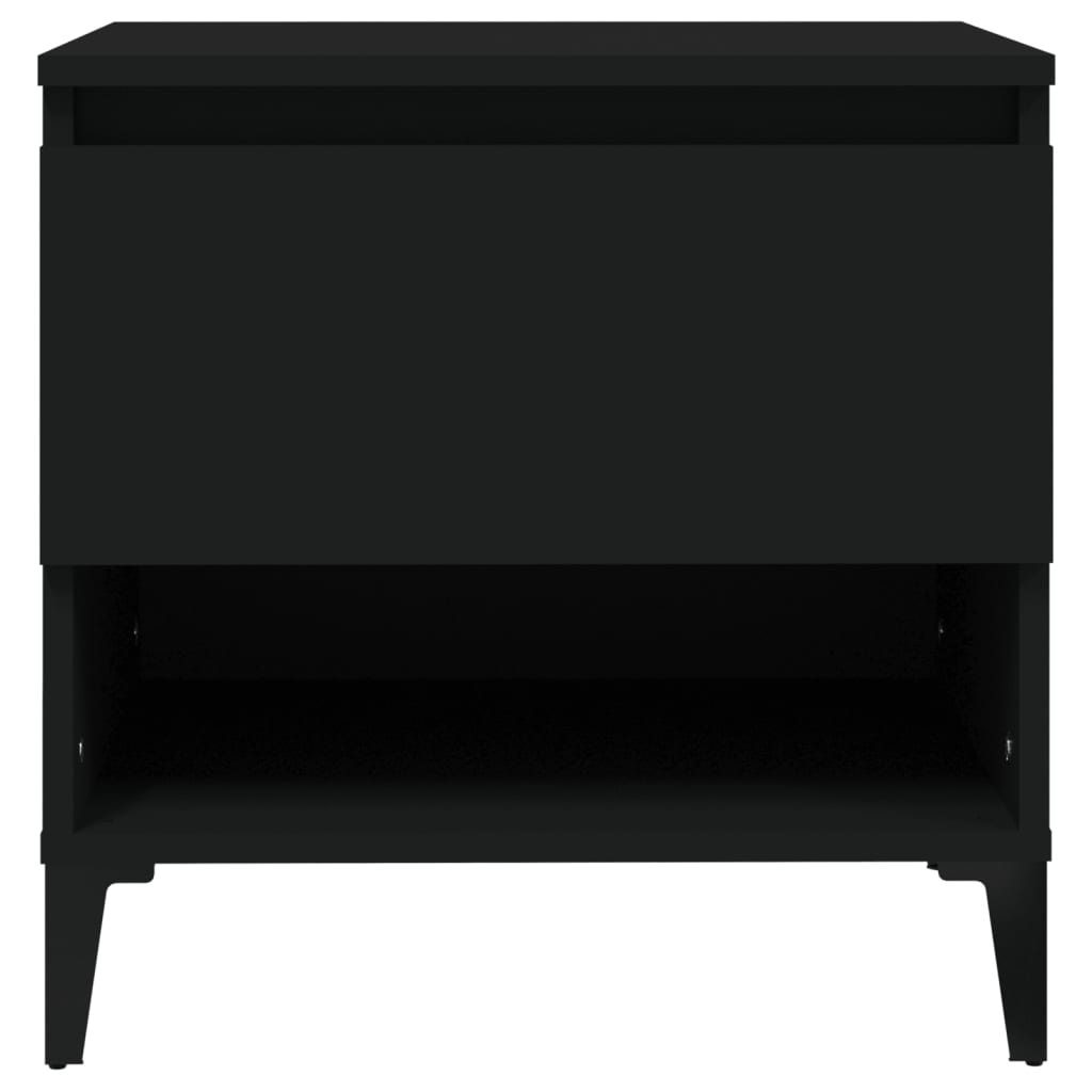 vidaXL Side Table Black 50x46x50 cm Engineered Wood