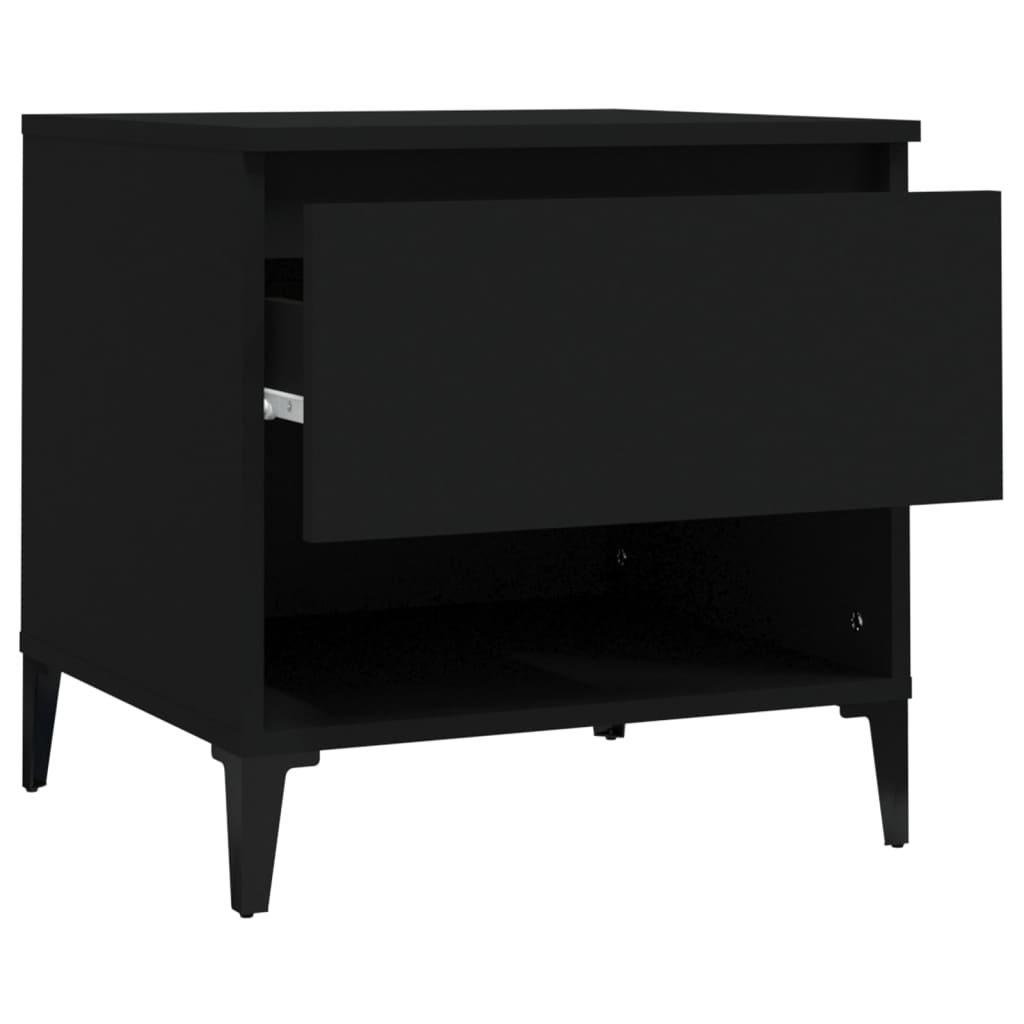 vidaXL Side Table Black 50x46x50 cm Engineered Wood