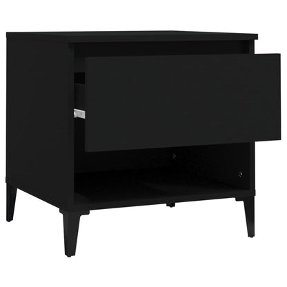 vidaXL Side Table Black 50x46x50 cm Engineered Wood