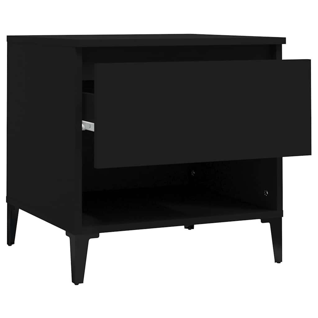 vidaXL Side Table Black 50x46x50 cm Engineered Wood