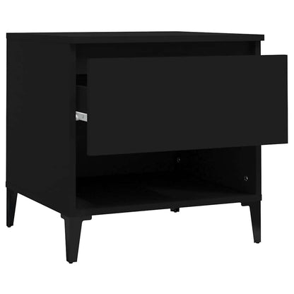 vidaXL Side Table Black 50x46x50 cm Engineered Wood