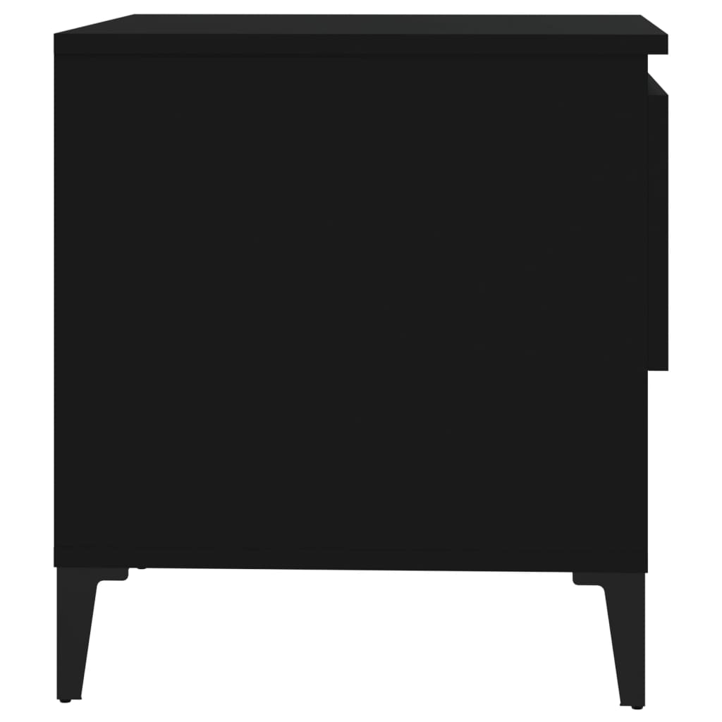 vidaXL Side Table Black 50x46x50 cm Engineered Wood