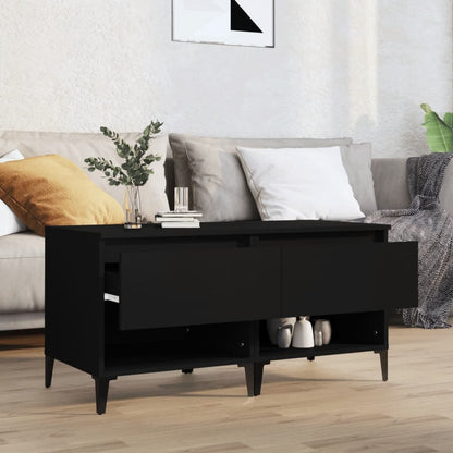 vidaXL Side Tables 2 pcs Black 50x46x50 cm Engineered Wood