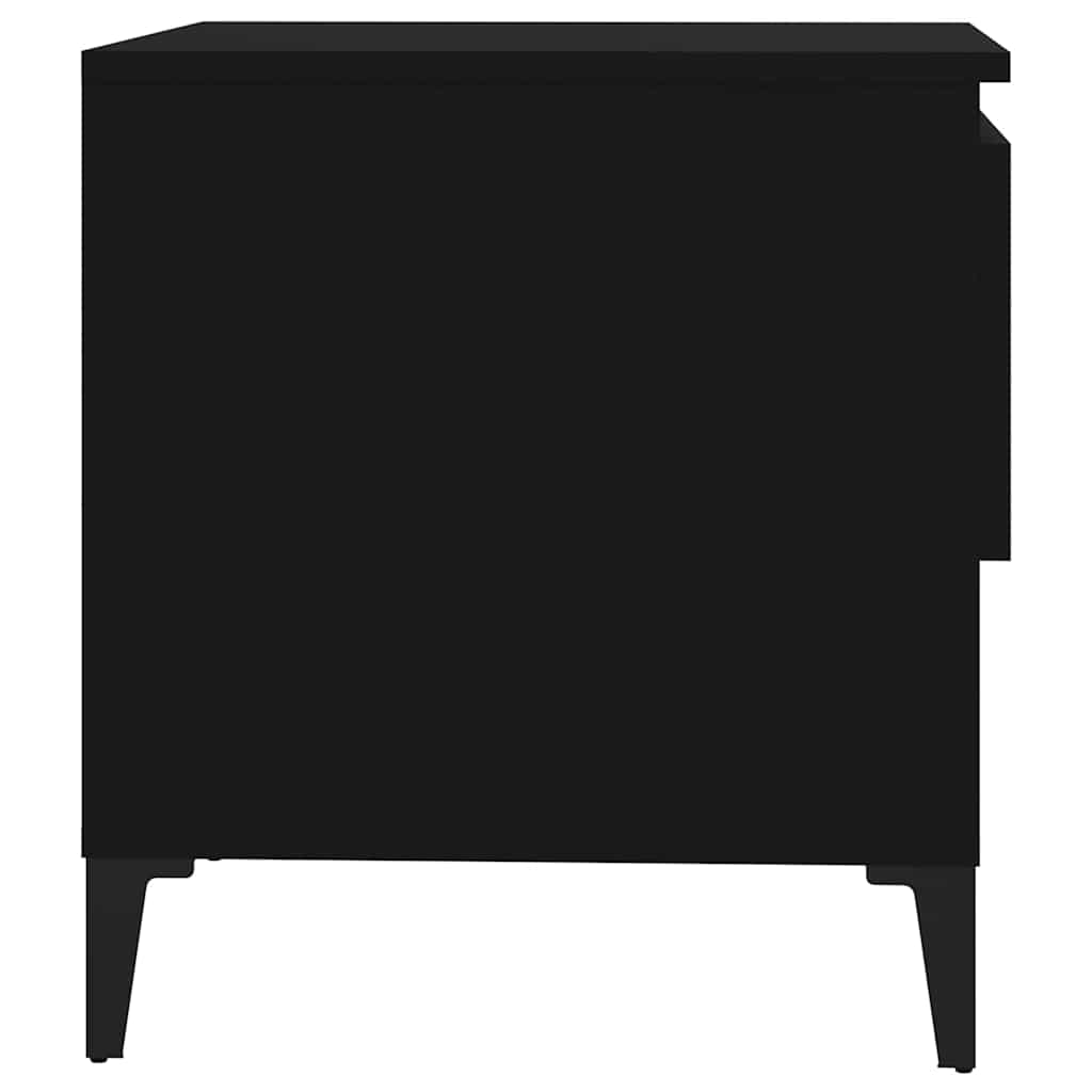 vidaXL Side Tables 2 pcs Black 50x46x50 cm Engineered Wood
