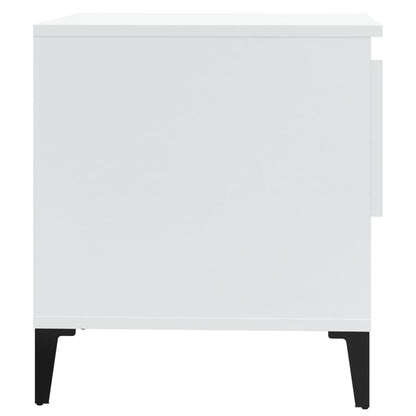 vidaXL Side Table High Gloss White 50x46x50 cm Engineered Wood