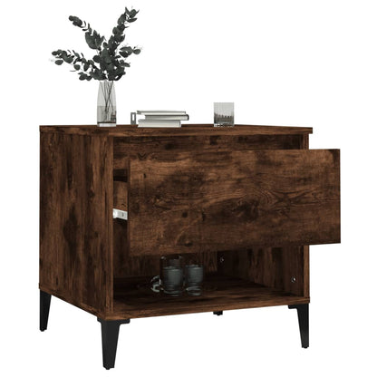 vidaXL Side Table Smoked Oak 50x46x50 cm Engineered Wood