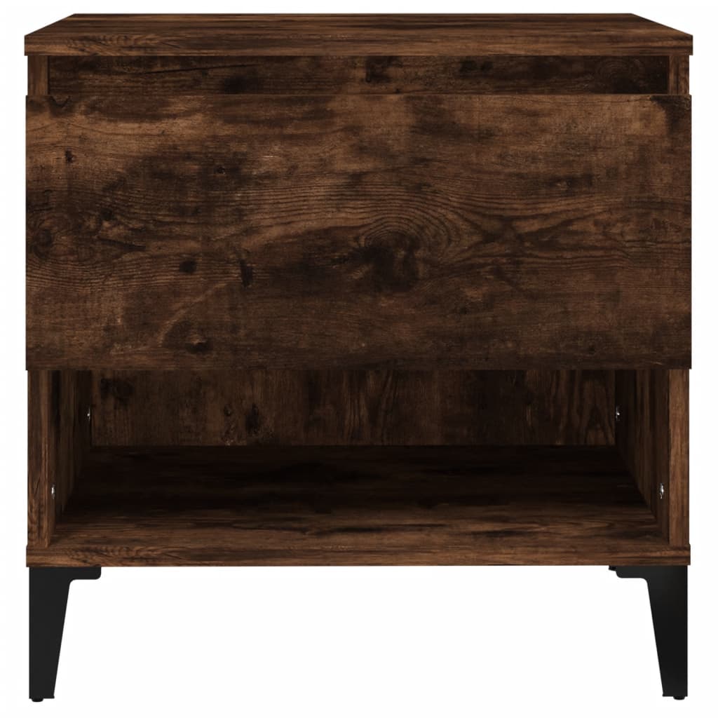 vidaXL Side Table Smoked Oak 50x46x50 cm Engineered Wood