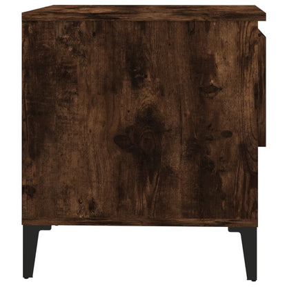 vidaXL Side Table Smoked Oak 50x46x50 cm Engineered Wood