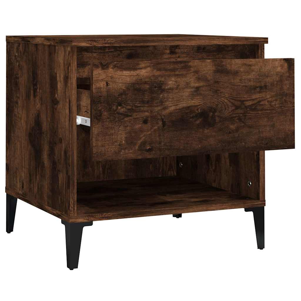 vidaXL Side Tables 2 pcs Smoked Oak 50x46x50 cm Engineered Wood
