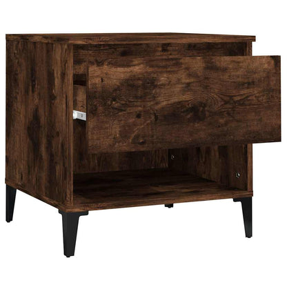 vidaXL Side Tables 2 pcs Smoked Oak 50x46x50 cm Engineered Wood