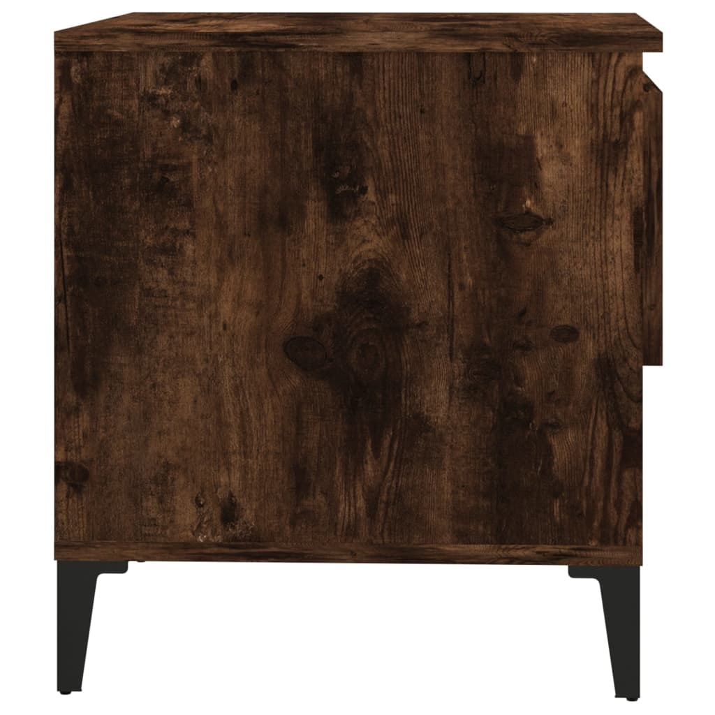 vidaXL Side Tables 2 pcs Smoked Oak 50x46x50 cm Engineered Wood