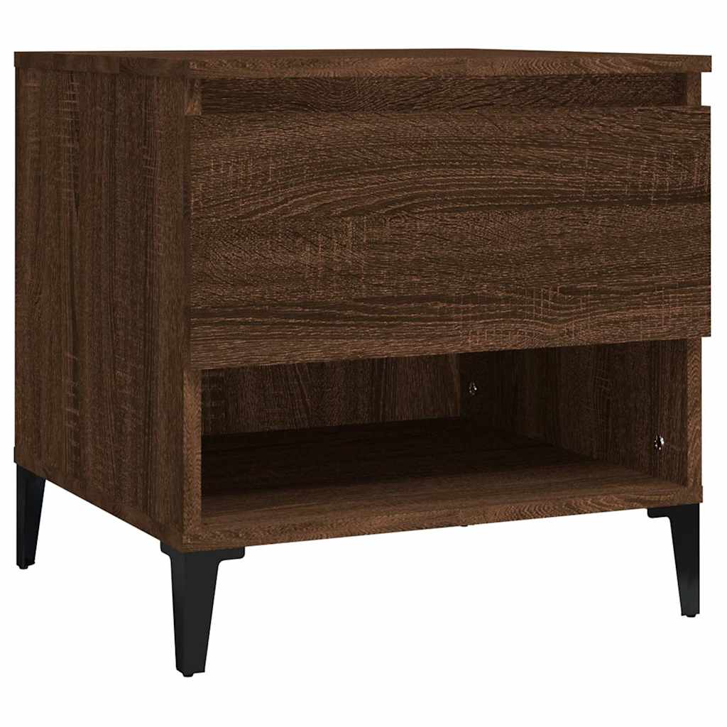 vidaXL Side Tables 2 pcs Brown Oak 50x46x50 cm Engineered Wood