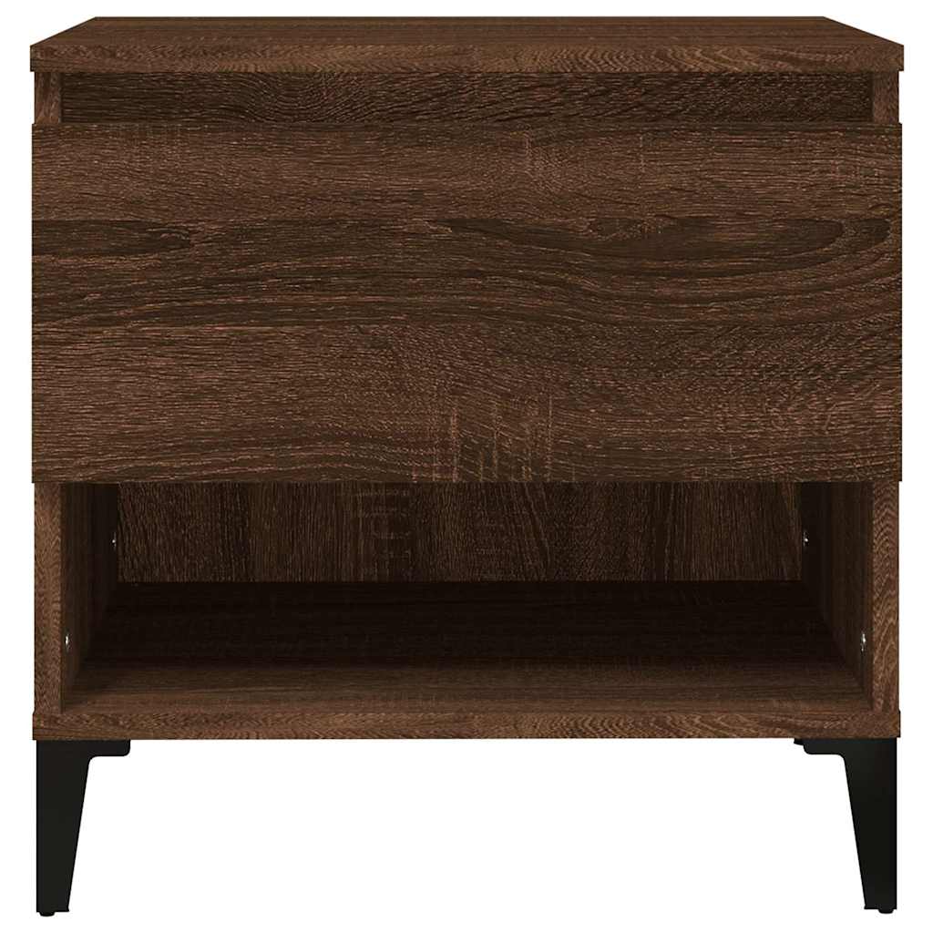 vidaXL Side Tables 2 pcs Brown Oak 50x46x50 cm Engineered Wood