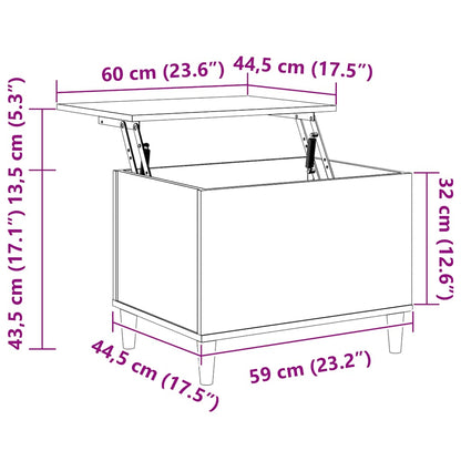 vidaXL Coffee Table Concrete Grey 60x44,5x45 cm Engineered Wood