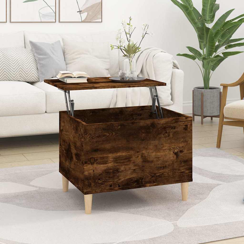 vidaXL Coffee Table Smoked Oak 60x44,5x45 cm Engineered Wood