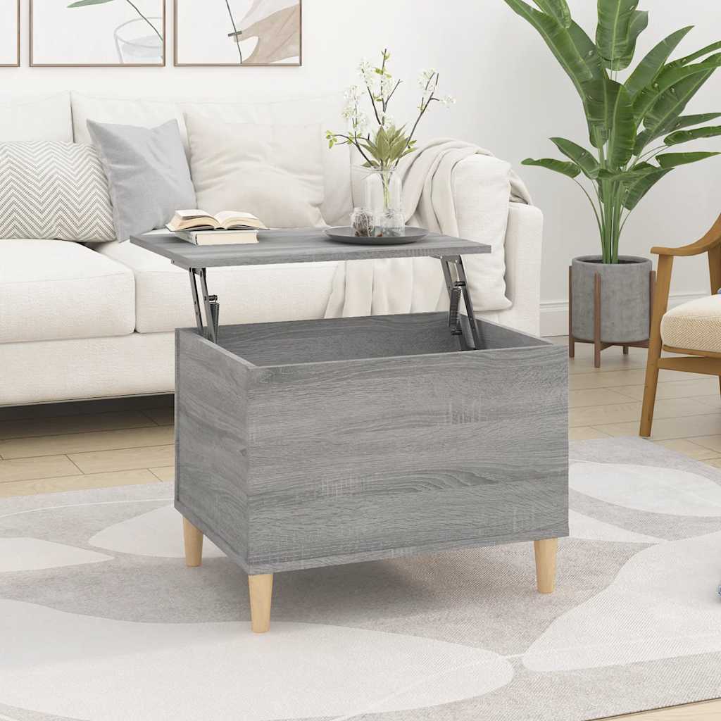 vidaXL Coffee Table Grey Sonoma 60x44,5x45 cm Engineered Wood