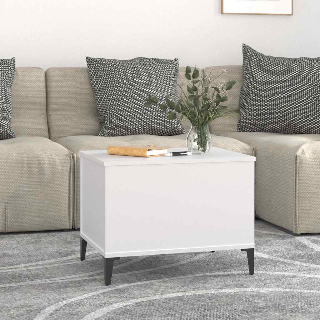 vidaXL Coffee Table White 60x44,5x45 cm Engineered Wood